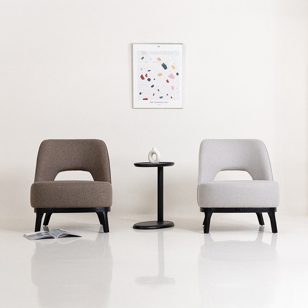 컴팩트 라운지 체어. Compact lounge chair (라이트그레이)