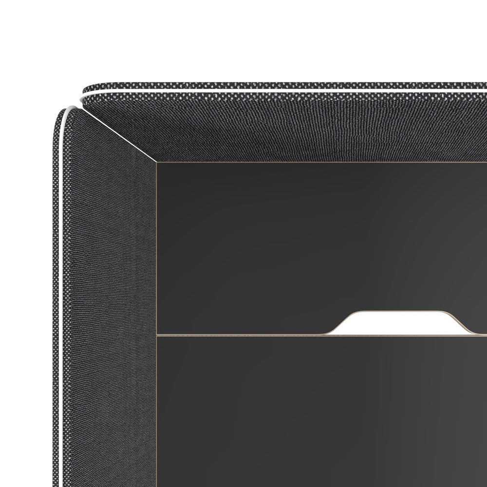 베르토 원터치 패브릭 파티션 (데님그레이)